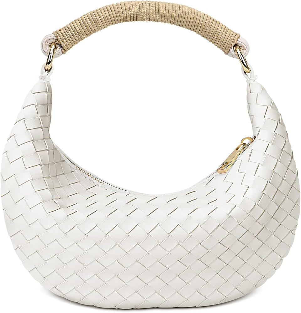 Woven Tote Bag for Women Fashion PU Leather Woven Bag Hobo Hobe Dumpling Bag Dinner Handbag | Amazon (US)