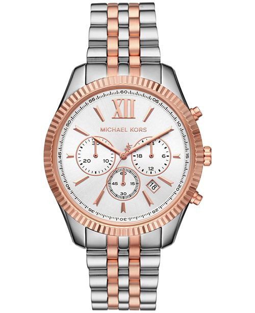 Women's Lexington Chronograph Two-Tone Stainless Steel Watch 42mm | Macys (US)