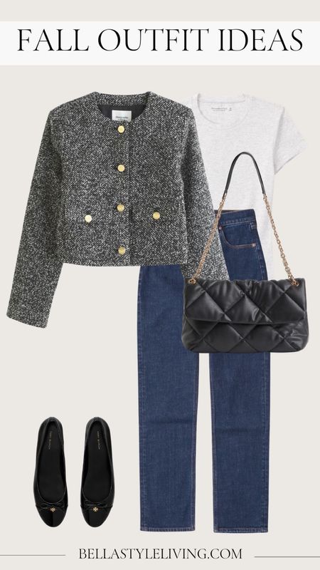 Classic elevated casual outfit.  Loving the ballet flats and lady jackets paired with sleek denim. 

#LTKstyletip #LTKover40 #LTKfindsunder100
