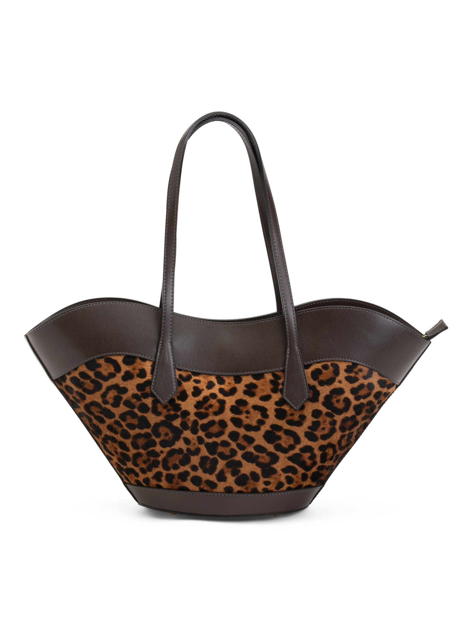 Made In Italy Leather Large Tulip Tote | TJ Maxx