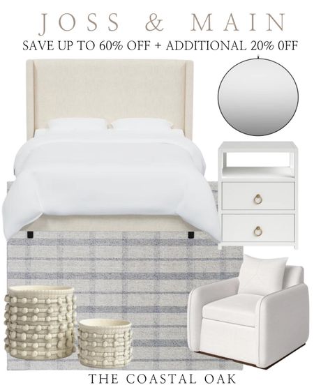 Up to 60% off plus an additional 20% off at Joss & Main this weekend!

bedroom furniture decor coastal blue white wood ceramic rug plaid classic nightstand gold mirror baskets arm chair accent

#LTKsalealert #LTKhome #LTKstyletip