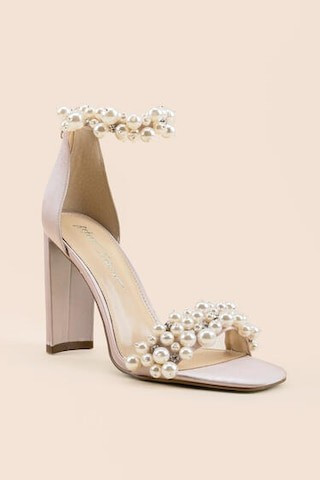 Blue by Betsey Johnson Fay Pearl Block Heels | Francesca's