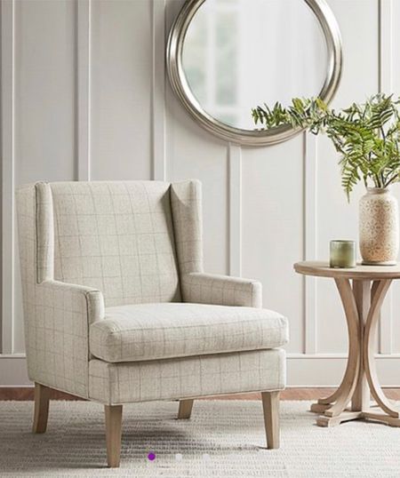 Plaid chair, window pane plaid, Martha Stewart furniture, arm chair, plaid arm chair

#LTKhome