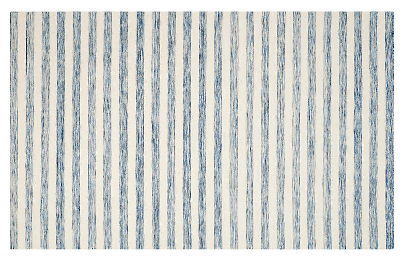 Anyu Flat-Weave Rug, Blue | One Kings Lane