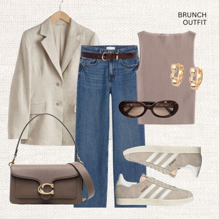 Laid back easter brunch outfit 🫶🏼

Don’t forget to tap 🖤 to favorite this post and come back later to shop!

Coach hand bag, brown hand bag, high wide jeans, linnen blazer, linen blazer, adidas samba beige, ottoman top, knit top, abercrombie, brown belt, brown sunglasses, hoops earrings, Croco Leather Belt, Gazelle Shoes, Fitted Linen Blazer

#LTKstyletip #LTKSeasonal #LTKeurope