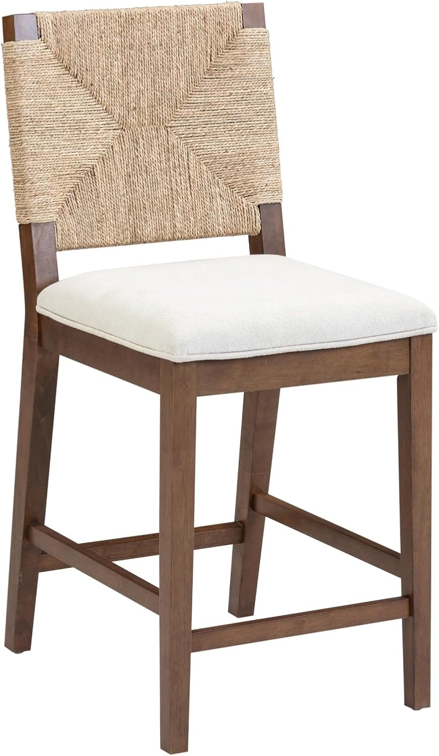 Nathan James Beacon Bohemian Boucle Bar Stool, Upholstered Bar Stool or Island Chairs for Kitchen... | Amazon (US)