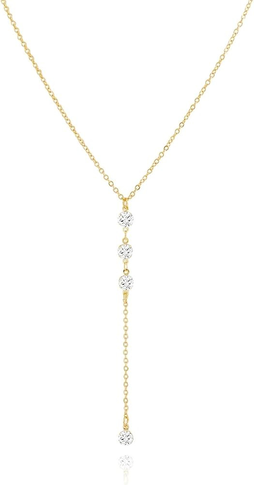 Lariat Long Necklace for Women Dainty Gold Long Necklaces Trendy Y-Shaped Pendant Necklace Layere... | Amazon (US)
