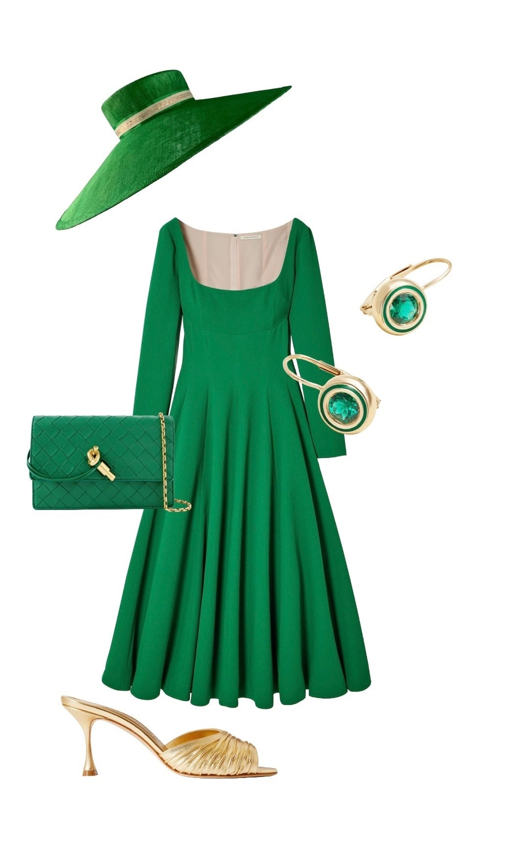 
Emerald Green with a touch of Gold. This fabulous outfit is for the fashionista determined on the limelight. 💚🌿💚🍃

Dress - Emilia Wickstead at MyTheresa

Green Bag - Bottega Veneta at Net a Porter 

Gold Mules - Manolo Blahnik at Net a Porter

Earrings - Net a Porter 

Hat - Etsy

#LTKdresses #LTKluxury #LTKeurope