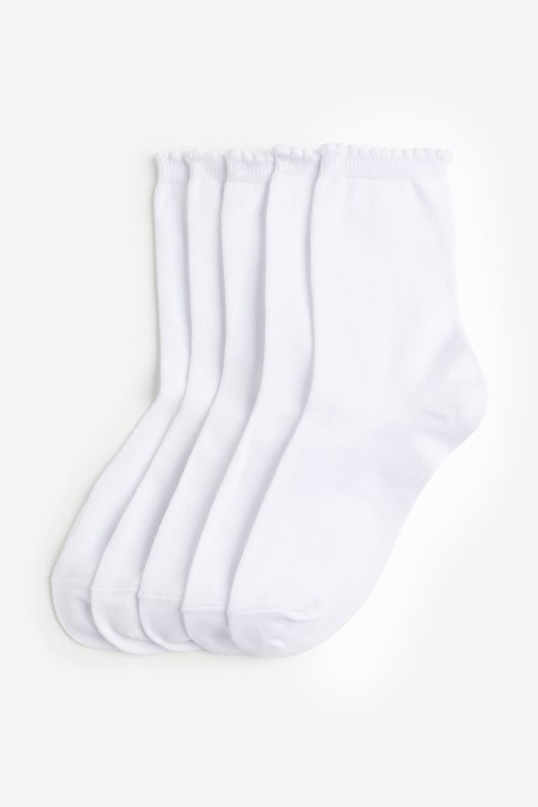 5-pack Socks - White - Ladies | H&M US | H&M (US + CA)