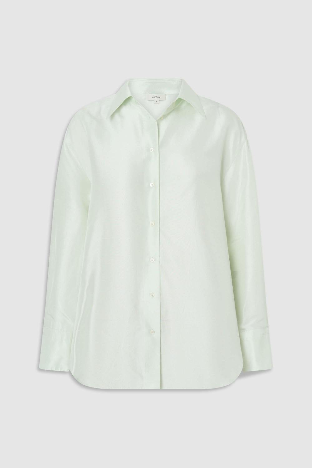 LS SILK SHIRT Sea Mist | Oroton