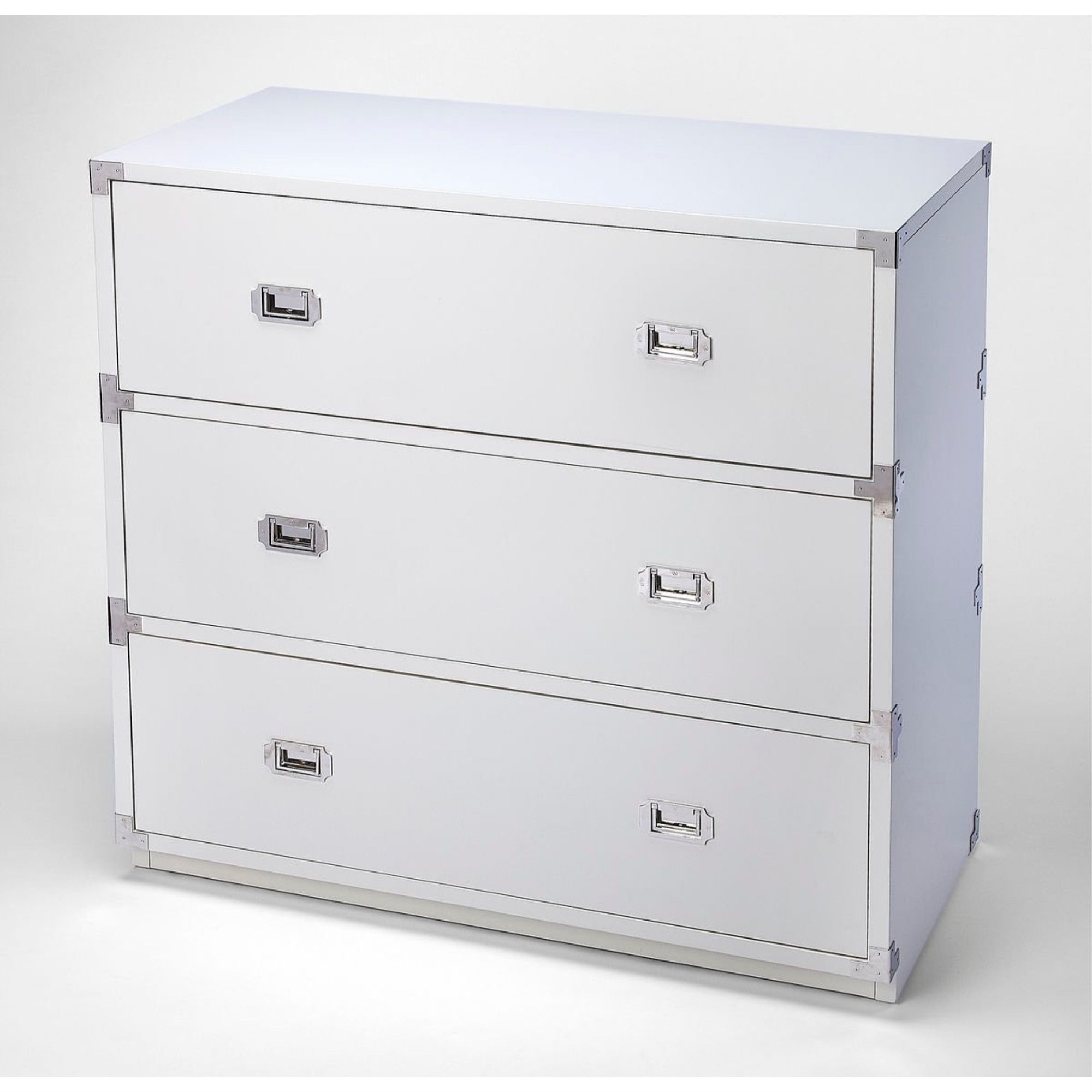 Butler Anew White 3 Drawer Campaign Chest | Walmart (US)