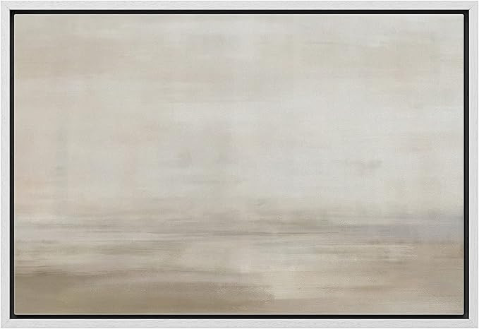 SIGNLEADER Framed Canvas Print Wall Art Grunge Pastel Brown Watercolor Vista Abstract Shapes Illu... | Amazon (US)