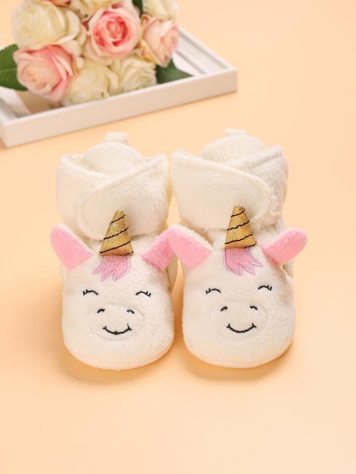Baby Unicorn Decor Fuzzy Boots | SHEIN