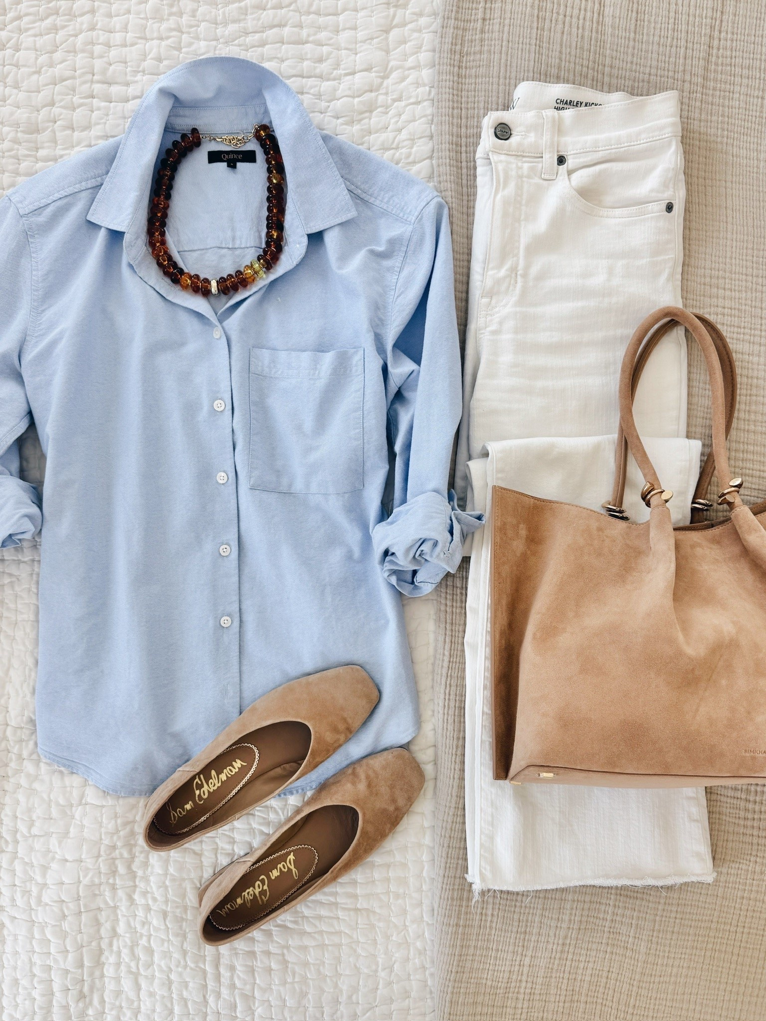 Adding in more suede accessories headed into fall.  I am 5’11” and have small in the shirt and 27 tall in the white jeans.

#LTKOver40 #LTKTall