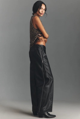 By Anthropologie Baggy Leather Zipper Pant | Anthropologie (US)