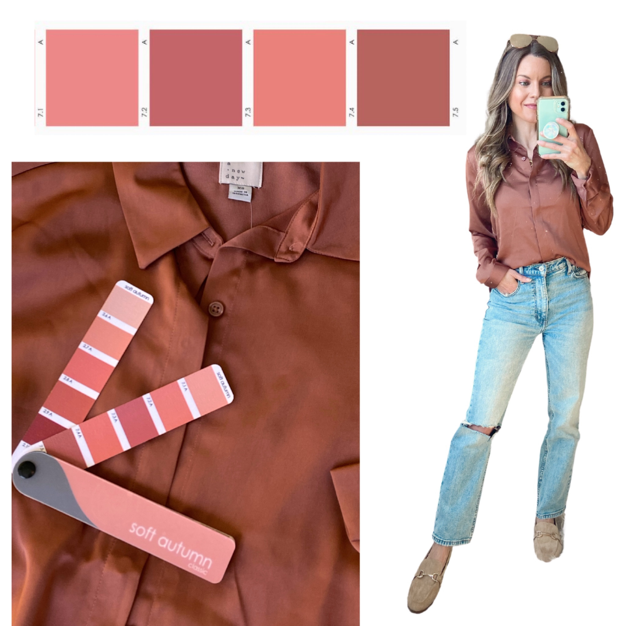 #softautumn Satin button-down blouse from Targett

#LTKfindsunder50 #LTKover40 #LTKxTarget