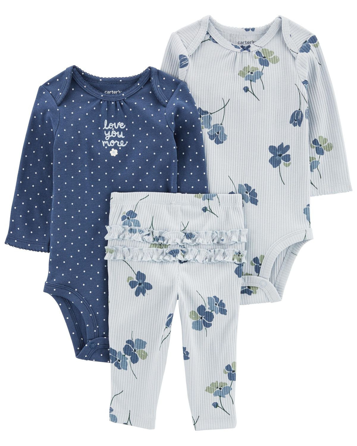 Blue Baby 3-Piece Floral Little Character Set | carters.com | Carter's
