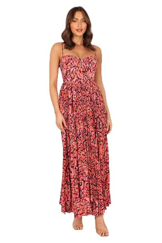 Petal & Pup Achanti Pleated Maxi Dress - Pink Multi XL | Amazon (US)