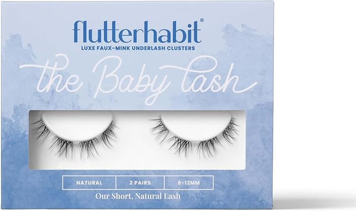 FlutterHabit The Baby Lashes, 2 Sets of Eyelashes, DIY Lash Extensions, Up to 10 Day Lash Wear, S... | Amazon (US)