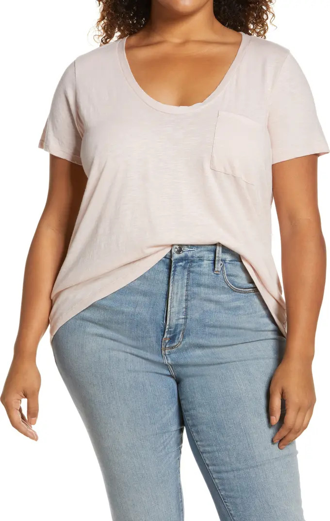 Rounded V-Neck T-Shirt | Nordstrom