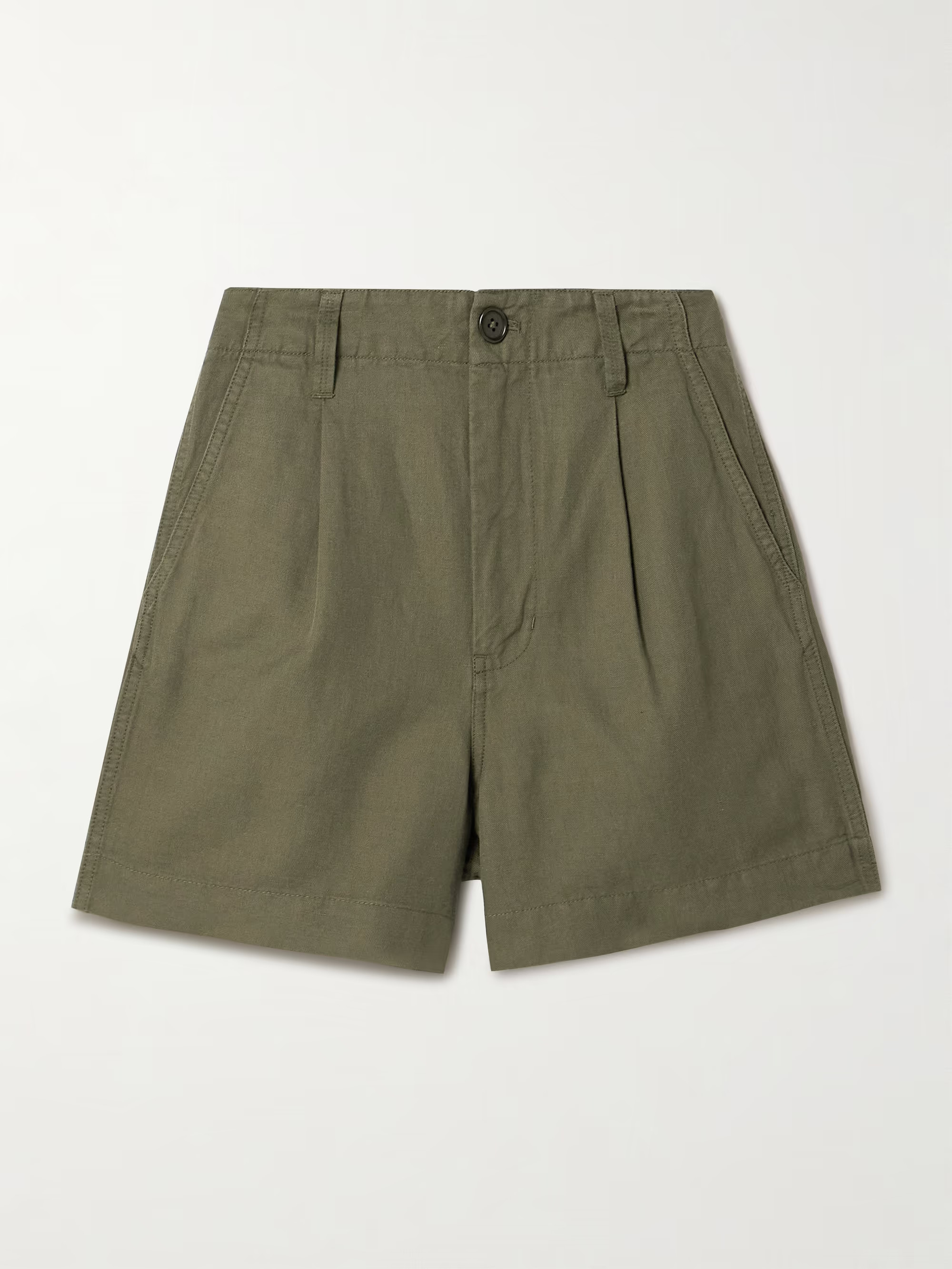 Pleated twill shorts | NET-A-PORTER (US)