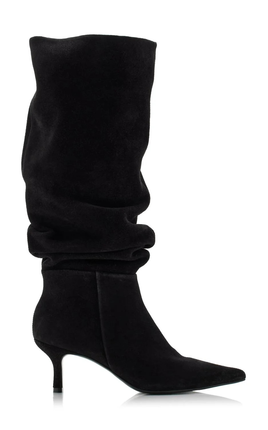 Jordi Suede Slouch Boot In Black | Shop Simon