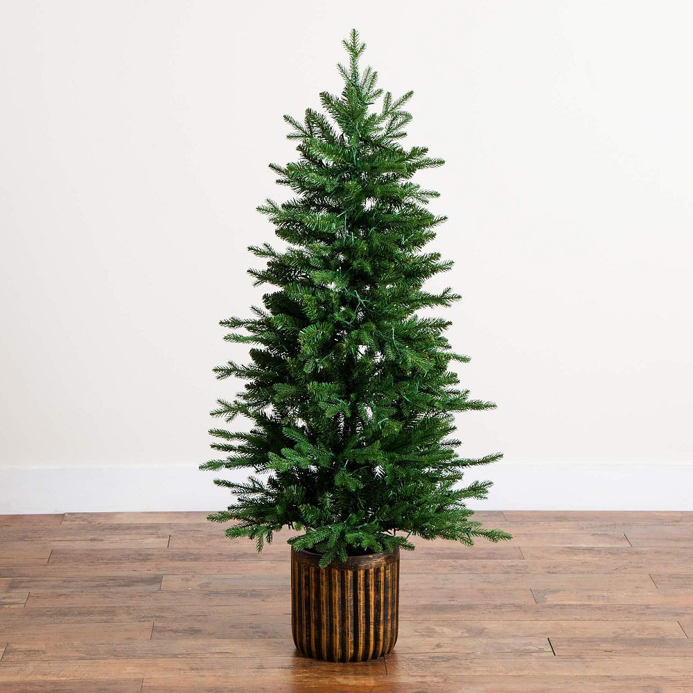 Pre-Lit Christmas Tree in Decorative Planter (4.5 Ft.) | Pottery Barn Teen