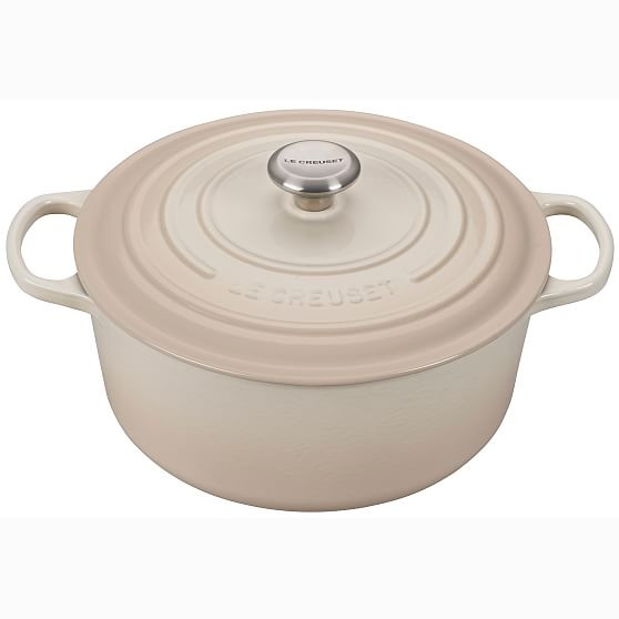 Le Creuset Signature Cast Iron 7.25 Qt. Round Dutch Oven With Lid, Meringue | West Elm (US)