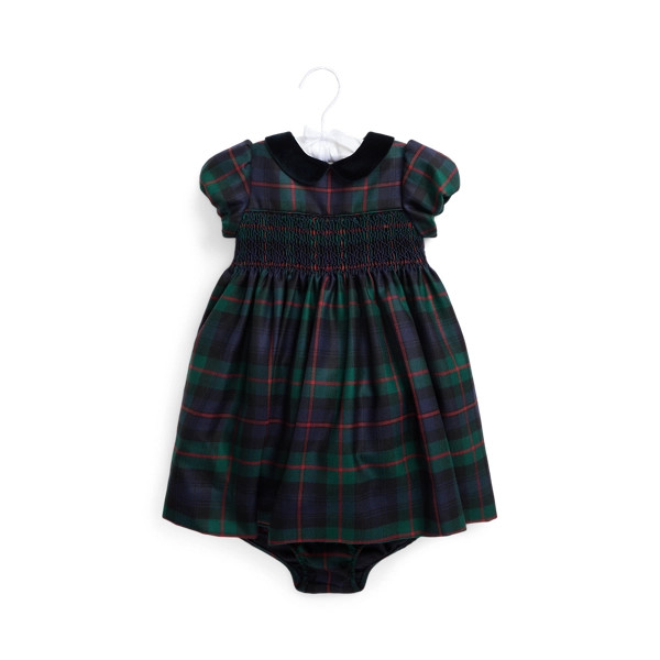 Plaid Hand-Smocked Wool Dress & Bloomer | Ralph Lauren (UK)