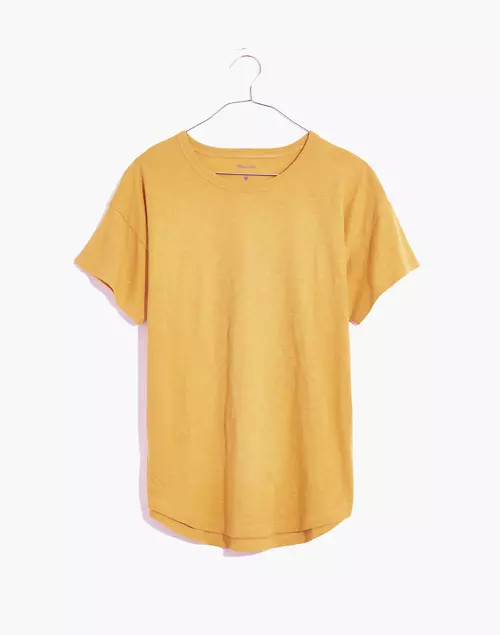 Whisper Cotton Rib-Crewneck Tee | Madewell