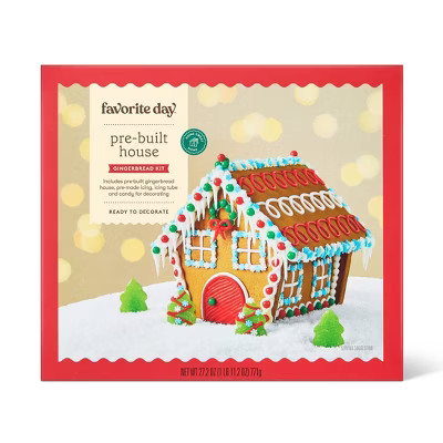 Christmas Pre-Built Gingerbread House Kit - 27.2oz - Favorite Day™ | Target