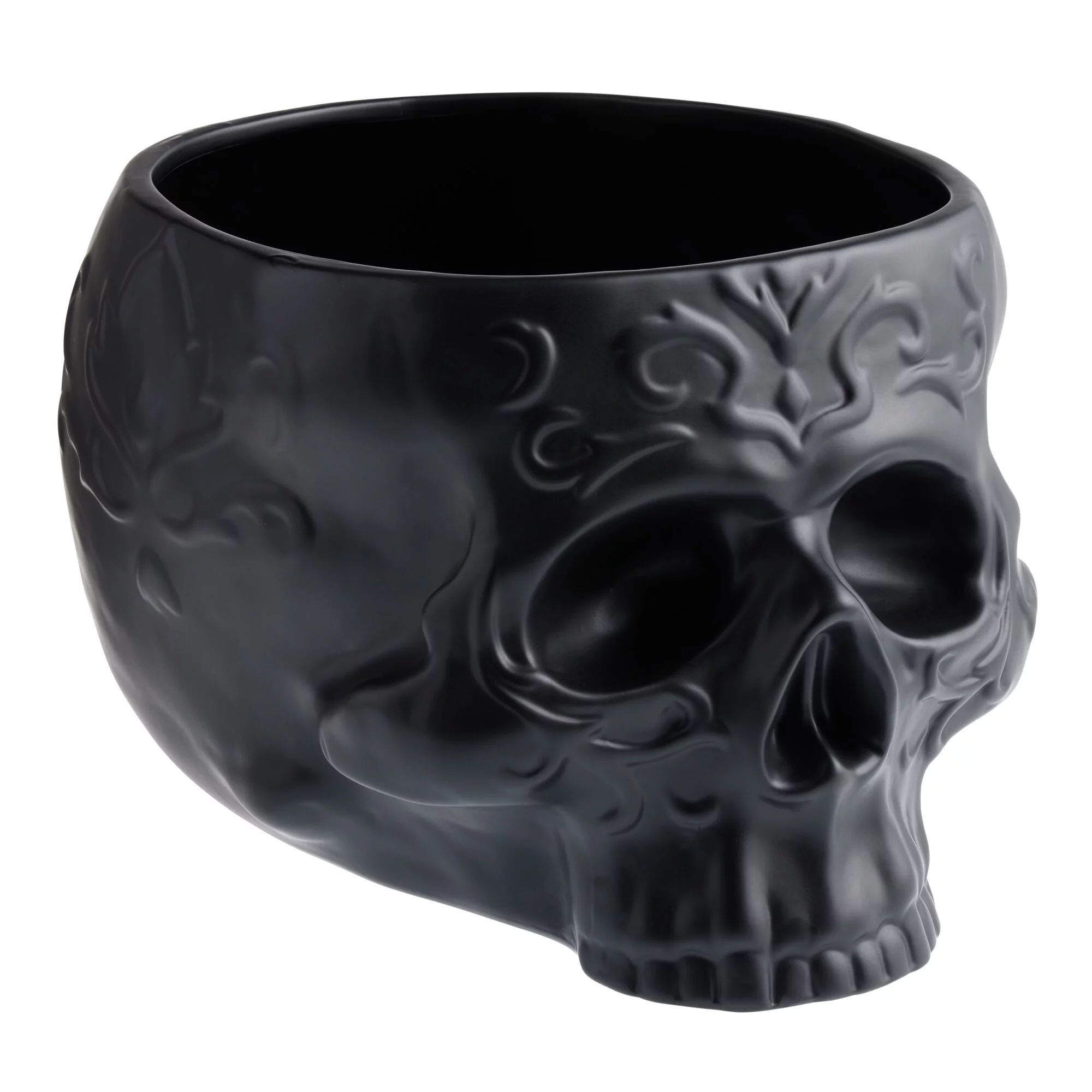 Black Ceramic Skull Party Tub | Walmart (US)