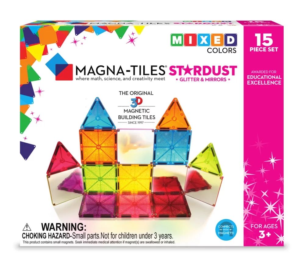 Magna-Tiles 15-Piece Stardust Set – The Original, Award-Winning Magnetic Building Tiles – Cre... | Walmart (US)