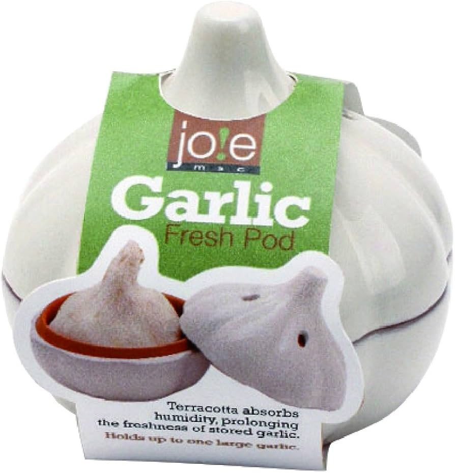 Joie Terracotta Garlic Keeper, Vented Storage Container, White | Amazon (US)