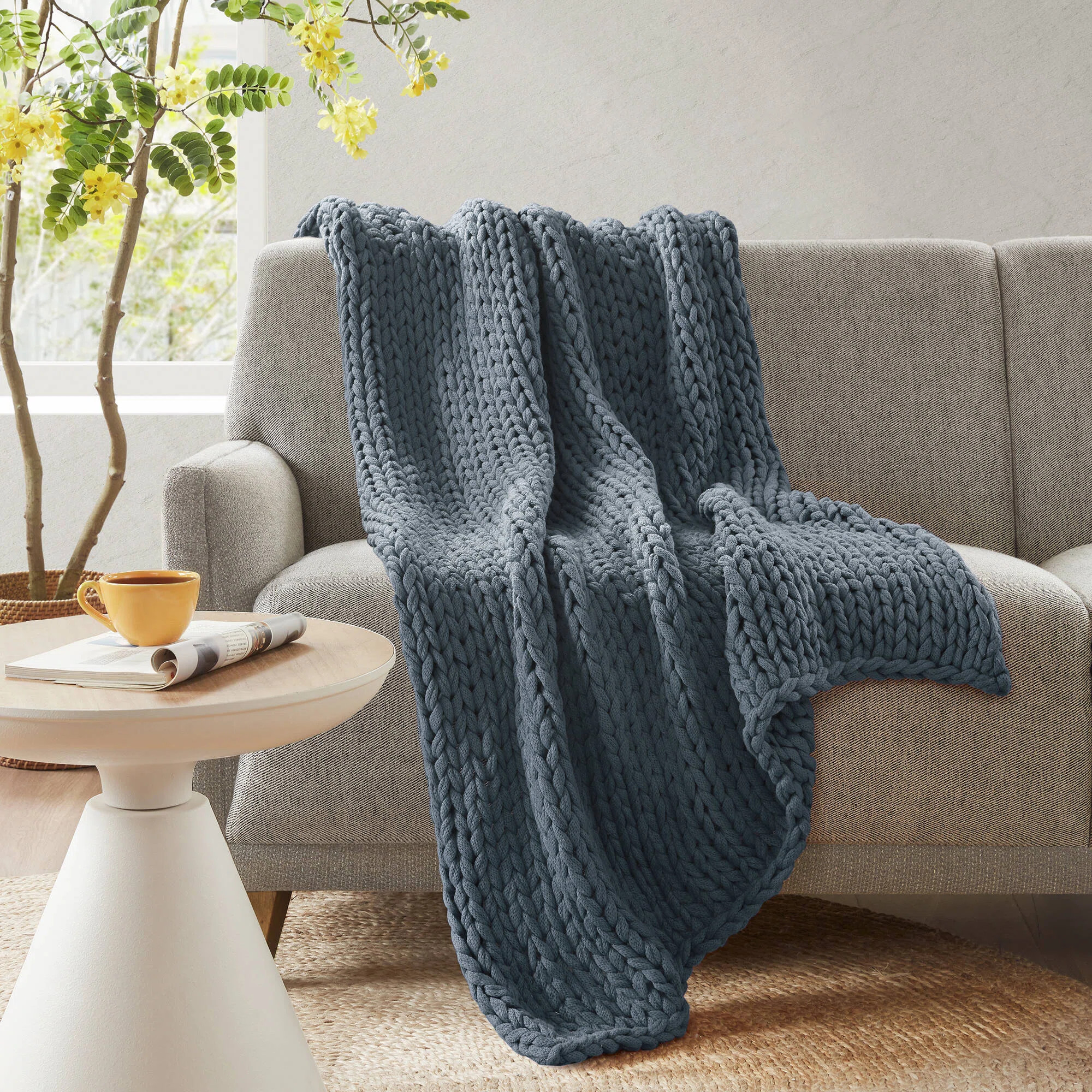 Madison Hand Made Chunky Double Knit Throw Blanket | Wayfair North America