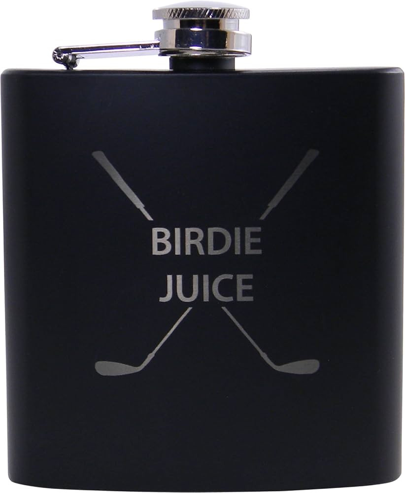 Birdie Juice 6oz Flask - Great Gift for A Golfer, Father's Day, Birthday, or Christmas Gift (Blac... | Amazon (US)