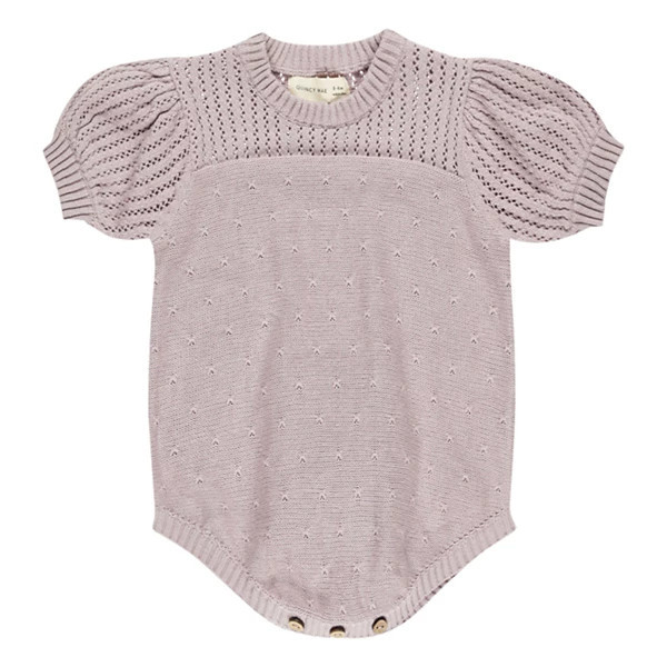 Girls' Quincy Mae Pointelle Knit Onesie Baby 3/6 mo. Lavender | Scheels