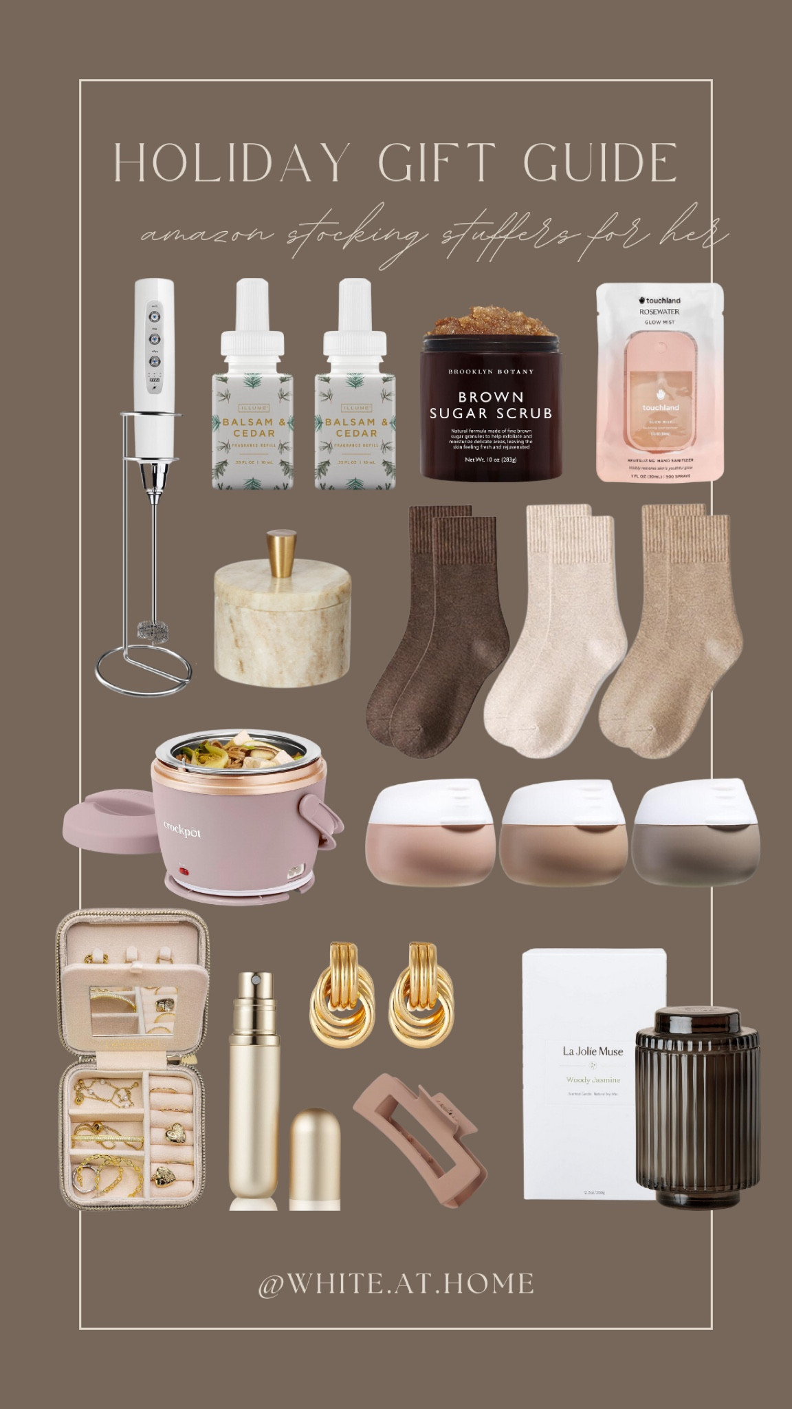 Holiday gifting ideas for her! All of these Amazon stocking stuffers are perfect for gifting this season. They range in price points, but all very affordable and great paired together or on their own for stockings! 

#LTKGiftGuide #LTKHoliday #LTKStyleTip