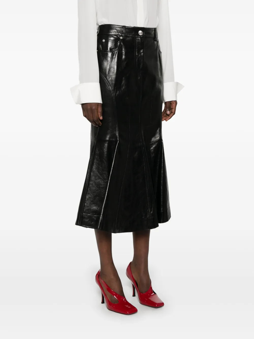 Sportmax Papiro Midi Skirt | Black | FARFETCH | Farfetch Global