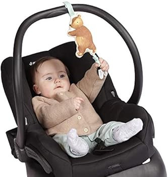 Manhattan Toy Bumble Bear Baby Travel Toy with Jiggle Pull, Crinkle Fabric and Adjustable Loop fo... | Amazon (US)