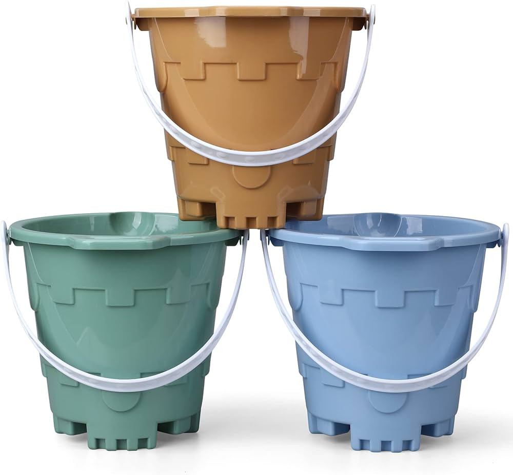 Jumbo Avocado Castle Model Beach Gear 7" Large Sand Buckets Pails Beach Water Pool Gardening Bath... | Amazon (US)