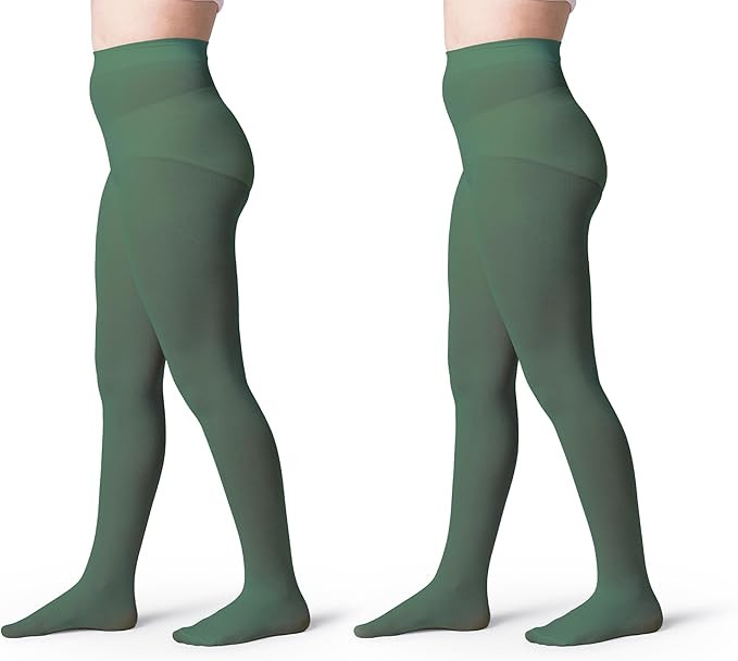 Silky Toes Girls' Opaque Microfiber Tights 1 or 2 Pairs Black White or Colored Nylon Stockings fo... | Amazon (US)