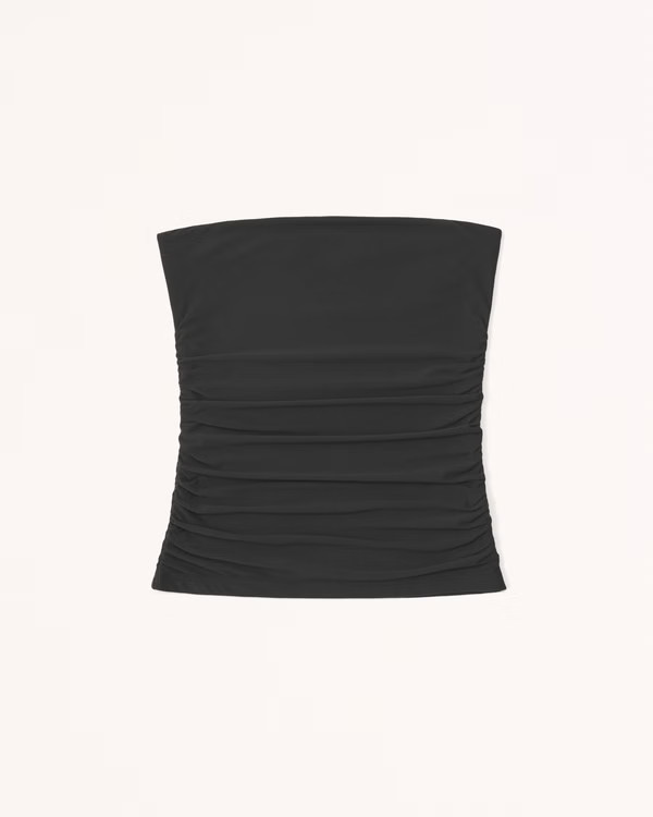Soft Matte Seamless Ruched Tube Top | Abercrombie & Fitch (US)