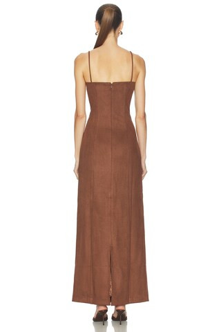 Gabriela Faux Suede Maxi Dress in Mousse | Revolve Clothing (Global)
