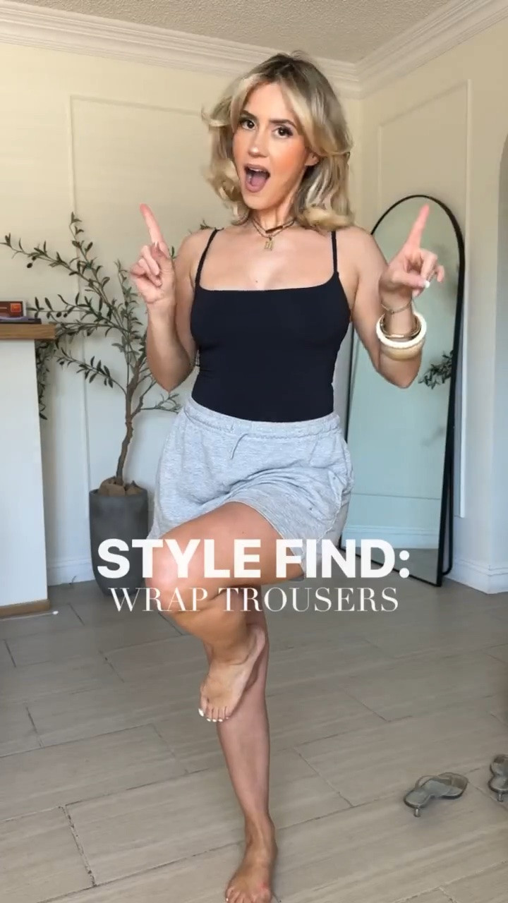 No no no I'm obsessed lol the most elegant and chic silhouette ‼️

I'm wearing them in a size 2R I'm 5'2 and I'm wearing them with 2 1/2 inch heels! 

Obviously, you can achieve all of these looks with basic wide leg high-rise trousers, but these are just one of a kind 😮‍💨👏🏼

This one is selling out quick! I linked it very similar very cute one from Halara 

OK, so a quick little guide on my favorite trousers that I have linked for you girls : 

1. If you don’t have a budget, the Aritzia ones are unmatched. The fit and flow and few of them is just stunning.
2. The express ones are some of my favorite as well. They have a little more stretch and they’re a little more relaxed less high-rise but they’re also so comfortable and amazing for work. I think they have a little better price point.
3. If you want budget friendly but very good fitting trousers. You definitely wanna go for the Amazon ones. I have them in every single color. I absolutely love them. They have an elastic waist band, very comfy and really great quality for the price.

#LTKgrwm #LTKootd #LTKWorkwear