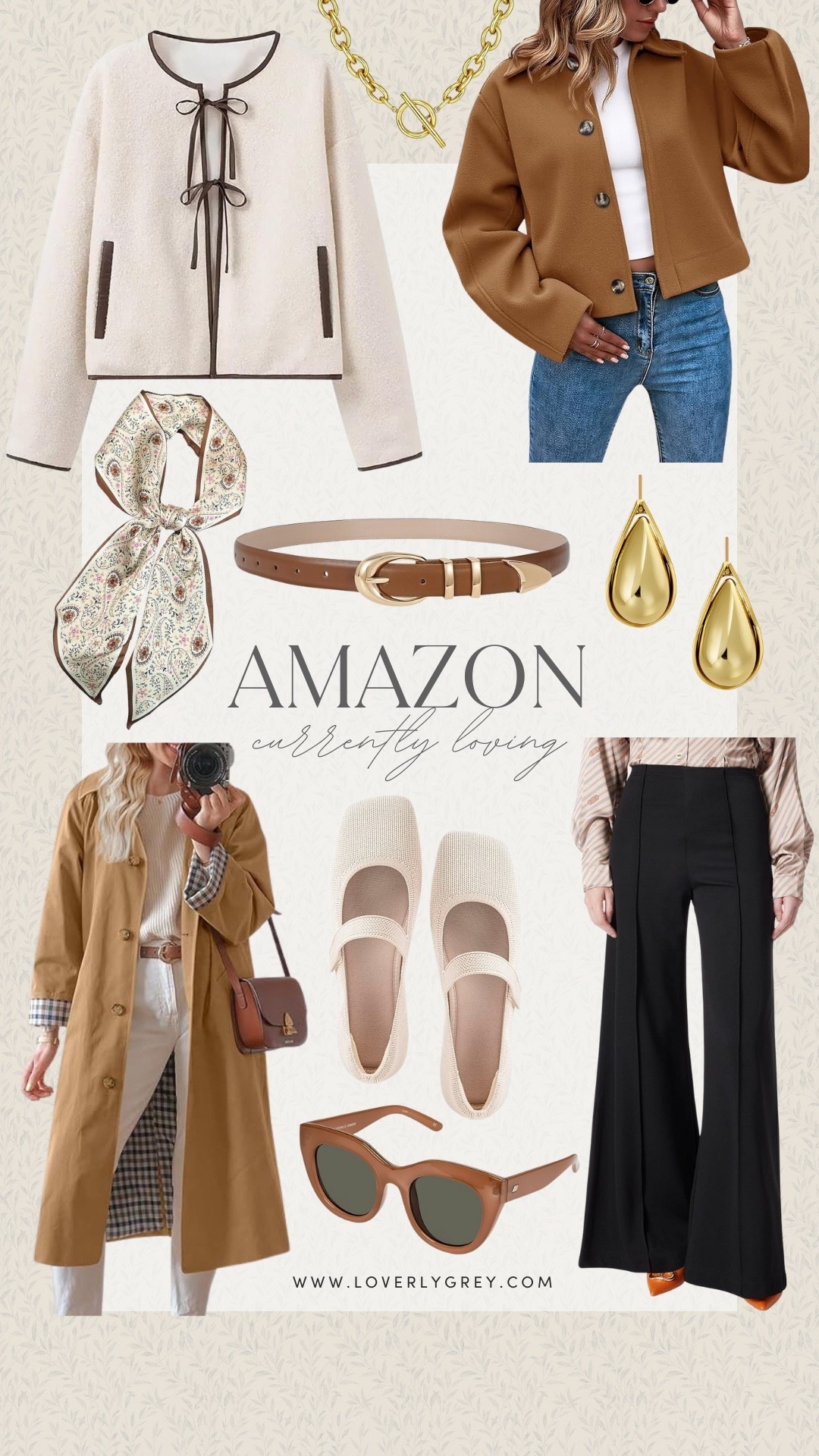 I am currently loving these Amazon fashion finds! The Sherpa jacket and long brown coat lined with a flannel pattern are great additions to your winter wardrobe. For accessories the patterned scarf, gold earrings, and Mary Jane flats are a must-have! 

#LTKmomlife #LTKSeasonal #LTKWorkwear