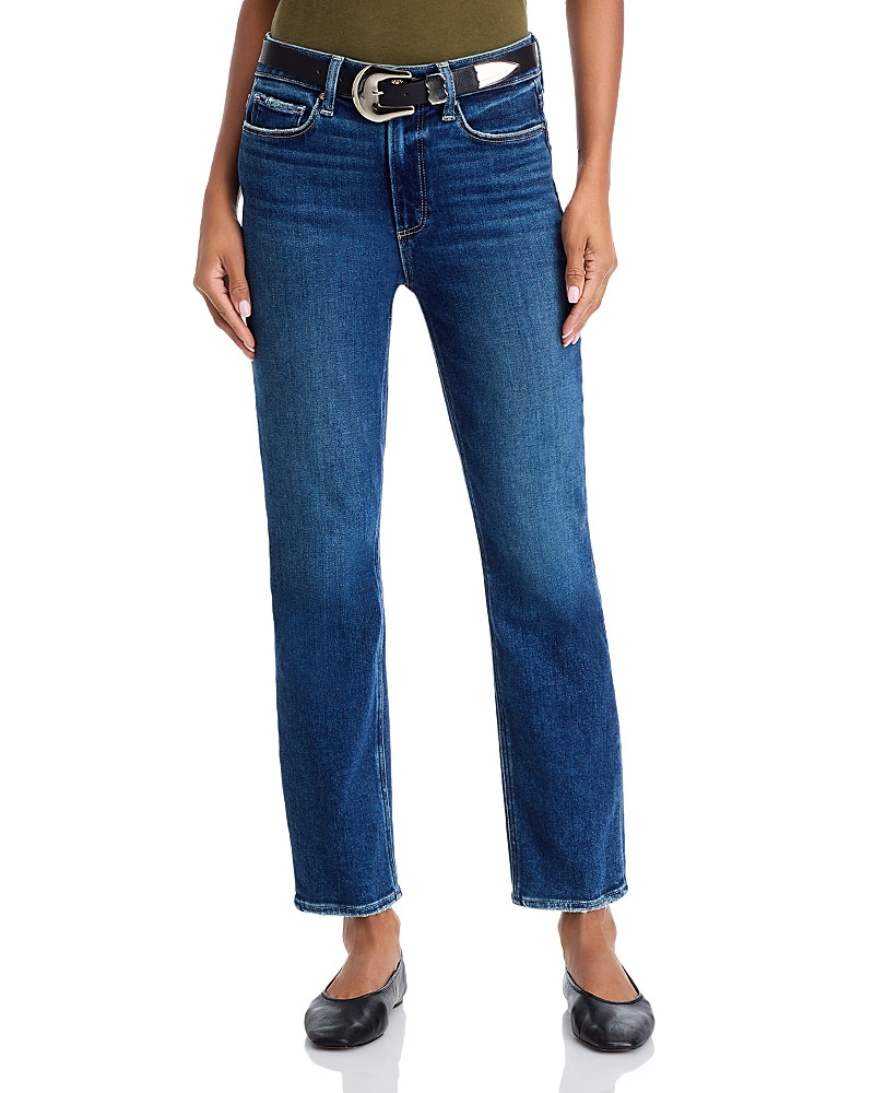 Paige Cindy Straight Leg Raw Edge Jeans in Arpeggio | Bloomingdale's (US)