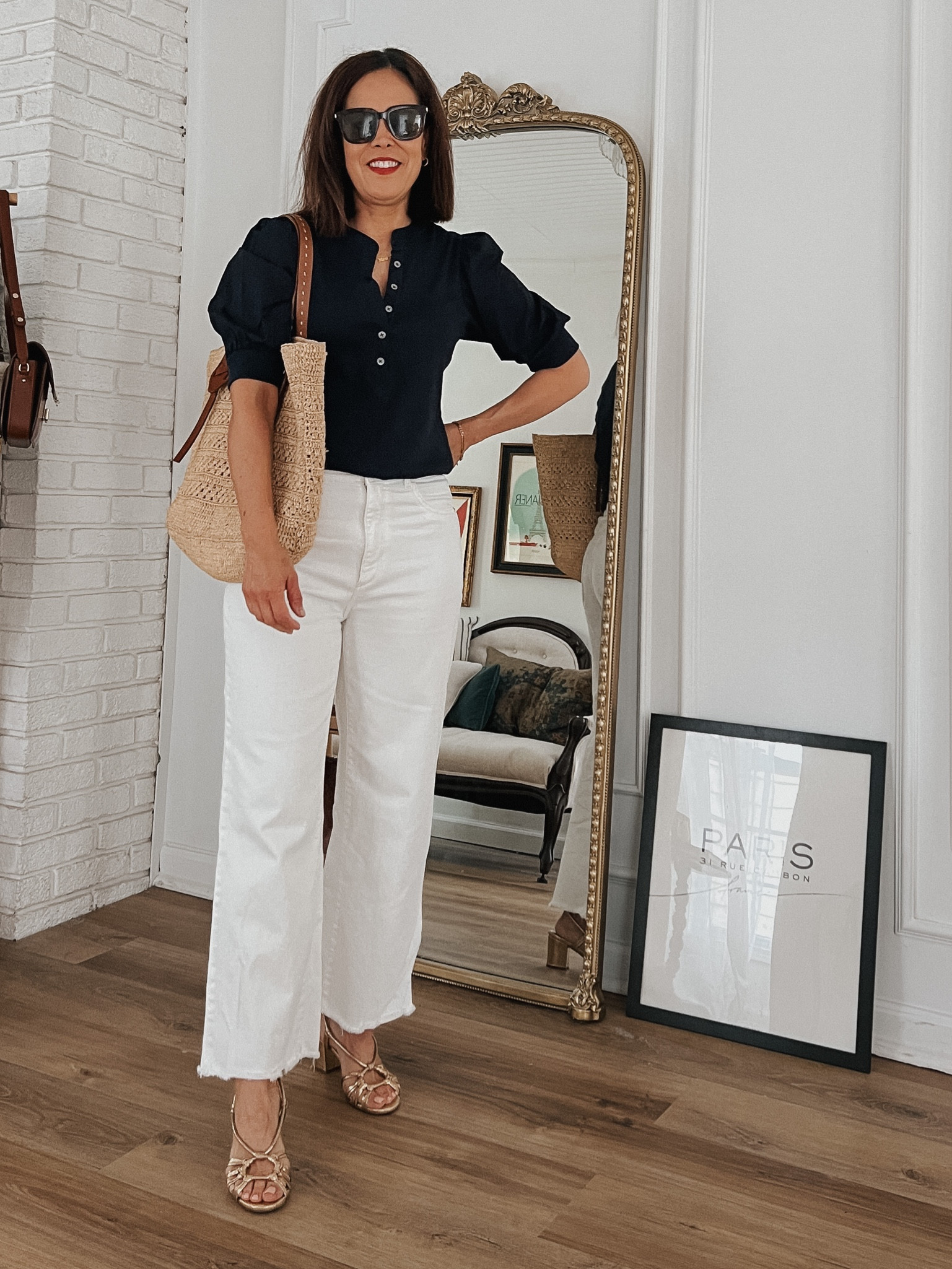 Summer Outfit
DL1961 Denim- wearing 27
Veronica Beard Top- wearing medium
Sèzane Gloria Sandals- True to size
ba&sh Paris Bag
Vacation Outfit
Summer Capsule

#LTKstyletip #LTKFind #LTKSeasonal