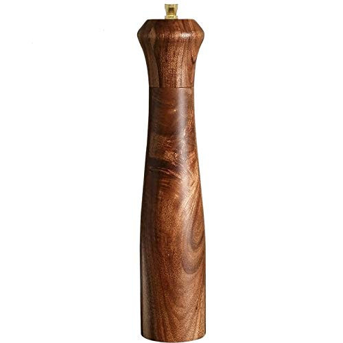 Wooden Pepper Grinder Pepper Mill with Adjustable Coarseness Pepper Grinder Refillable Salt Pepper Grinder Shaker Tableware Gifts Acacia Wood Salt Mill 10 Inch | Amazon (US)