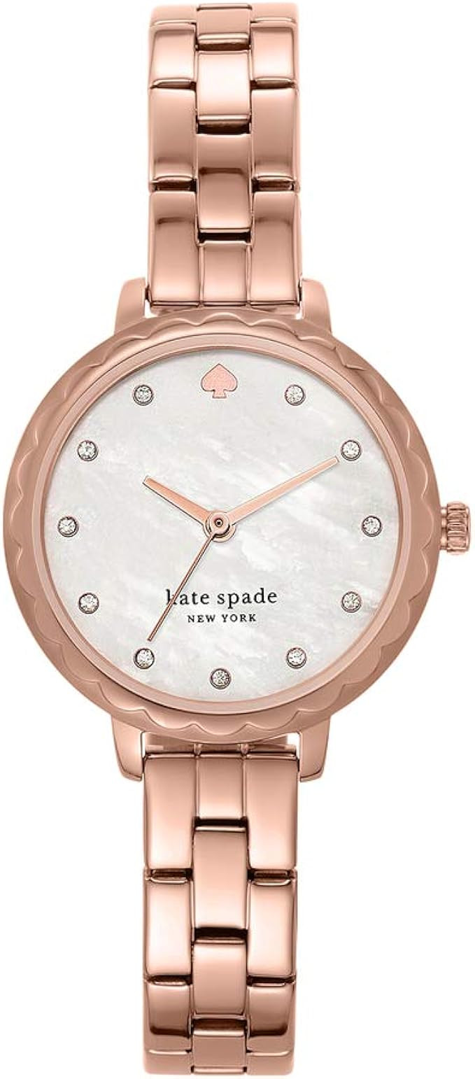 Kate Spade New York Women's Morningside Quartz Stainless Steel Three-Hand Watch, Color: Rose Gold... | Amazon (US)